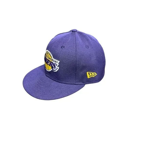 New Era Los Angeles Lakers 59Fifty Fitted Hat Purple Size 7 3/4 - Picture 3 of 6